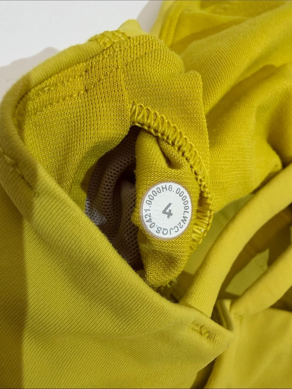 Lululemon Sports Bra Size 4 High Neck Cross Back Citron Yellow Color
